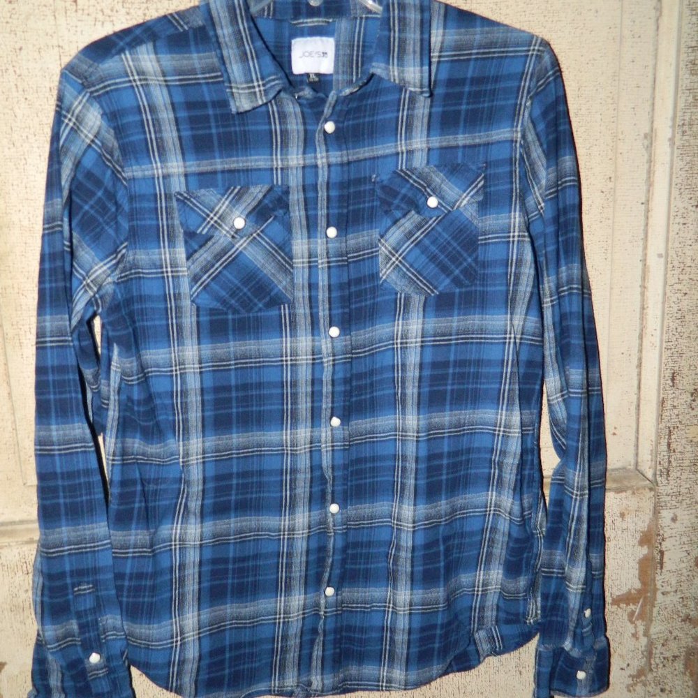Joe's Plaid Western Snap Front Shirt Boys Size XL(18-20)